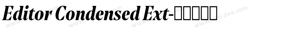 Editor Condensed Ext字体转换